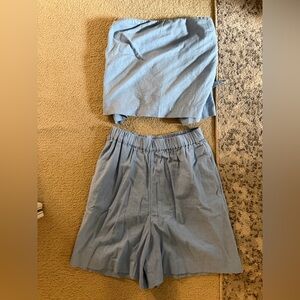 Free People Blue Two-Piece Set